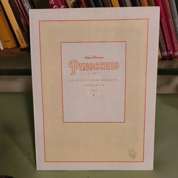 Vintage 1993 Disney Lithographs - Aladdin & Pinocchio - Picture 2 of 12